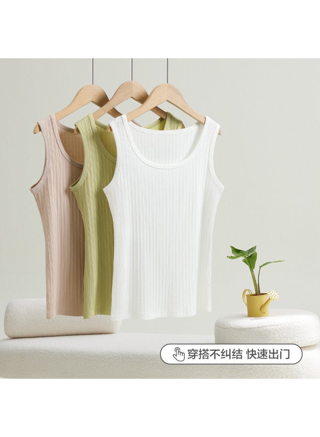 Red Bean Jacquard Vertical Striped Camisole For Women, Slimming And Body-Hugging, Suitable For Layering Or Outer Wear - Image 4