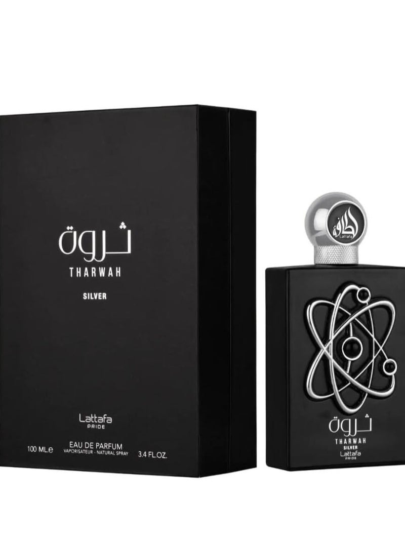 Lattafa Tharwah Silver Eau De Parfum 100ML Unisex - Image 2