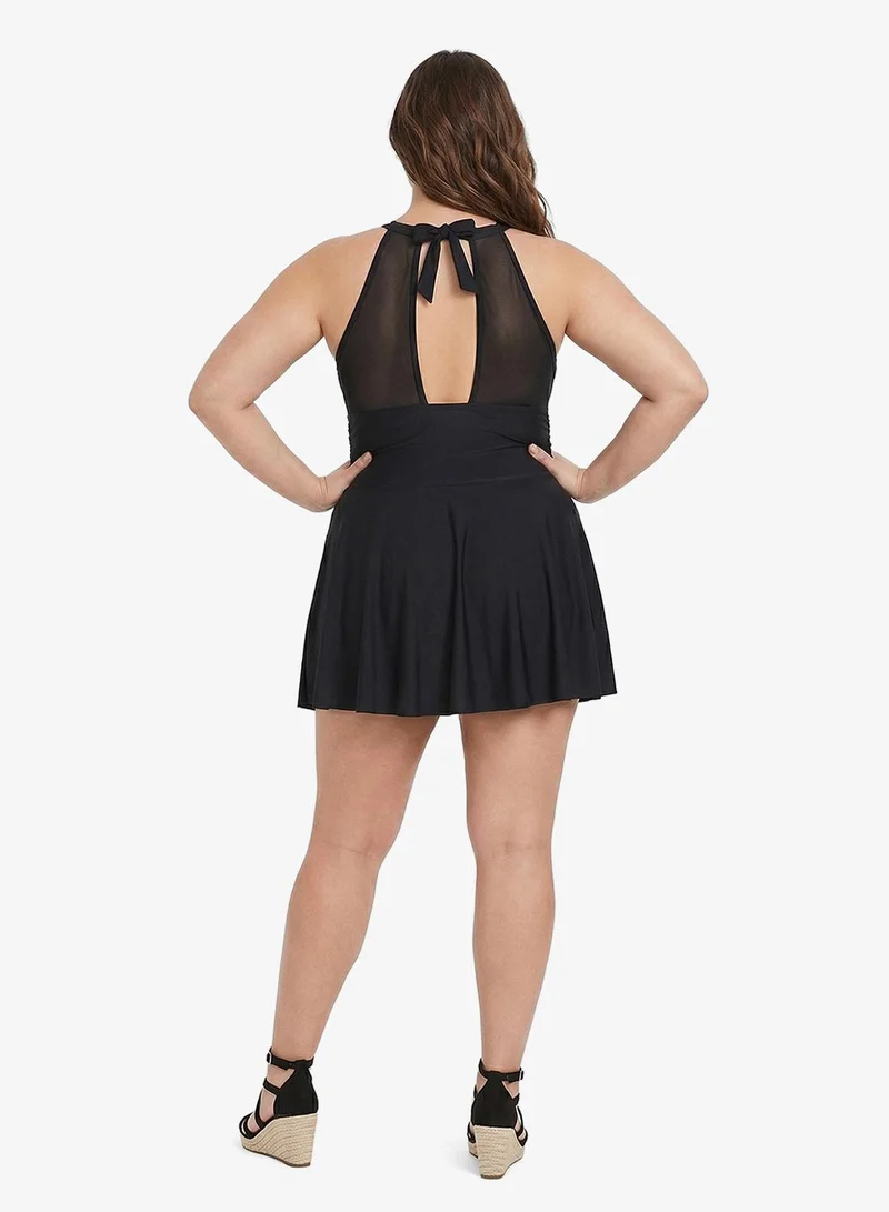 ايلا بلس ملابس سباحة بشبكة عنق مع تنورة