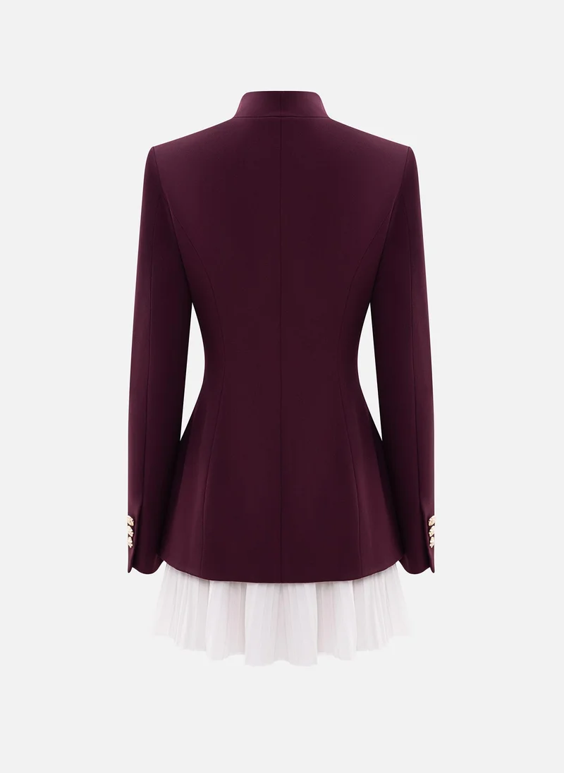 Lichi Mini blazer dress with pleated insert on the skirt