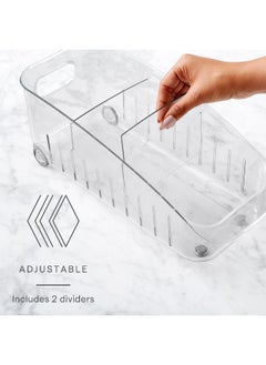 YouCopia YouCopia RollOut Fridge Drawer 6", BPA-Free Clear Rolling Refrigerator Organizer Bin with Adjustable Dividers and Handles for Produce, Food, Meal and Snack Storage  - Image 2