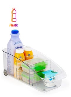 YouCopia YouCopia RollOut Fridge Drawer 6", BPA-Free Clear Rolling Refrigerator Organizer Bin with Adjustable Dividers and Handles for Produce, Food, Meal and Snack Storage  - Image 1