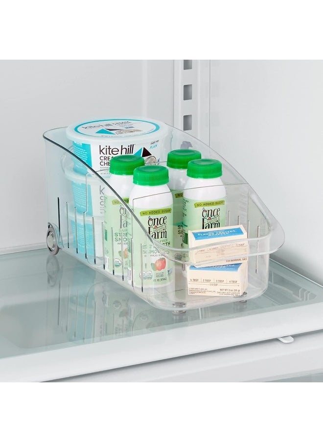 YouCopia - YouCopia RollOut Fridge Drawer 6", BPA-Free Clear Rolling Refrigerator Organizer Bin with Adjustable Dividers and Handles for Produce, Food, Meal and Snack Storage - Image 1