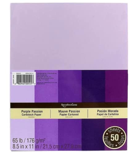 Recollections Cardstock Paper, 8 1/2" X 11" Purple Passion - Image 1