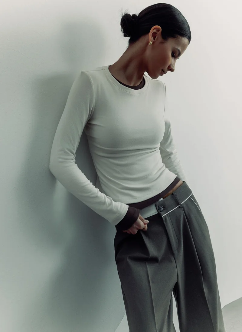 Lichi Monochrome fitted longsleeves