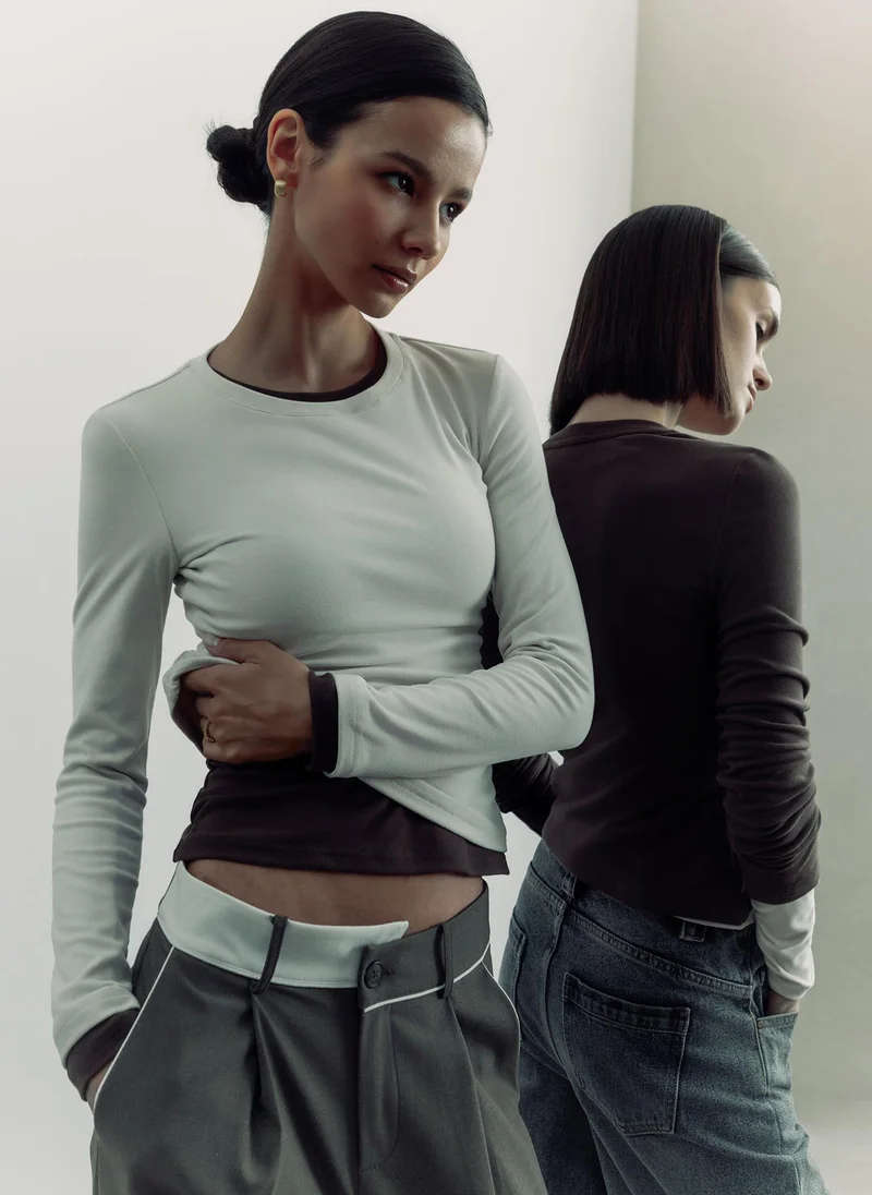 Lichi Monochrome fitted longsleeves