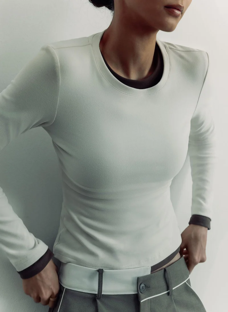 Lichi Monochrome fitted longsleeves