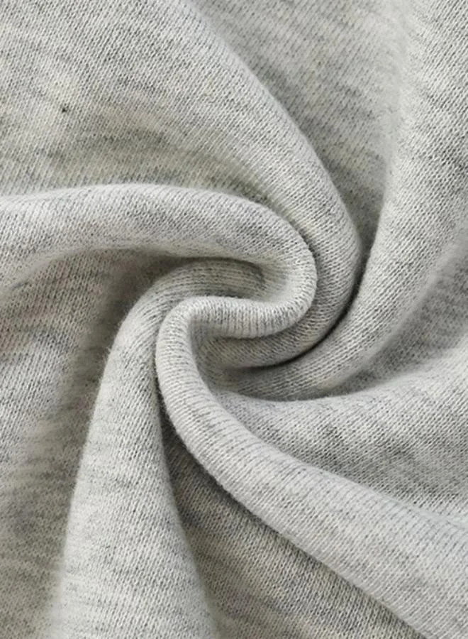 YUNIQEE Grey Printed Long Sleeve Crew Neck T-Shirt