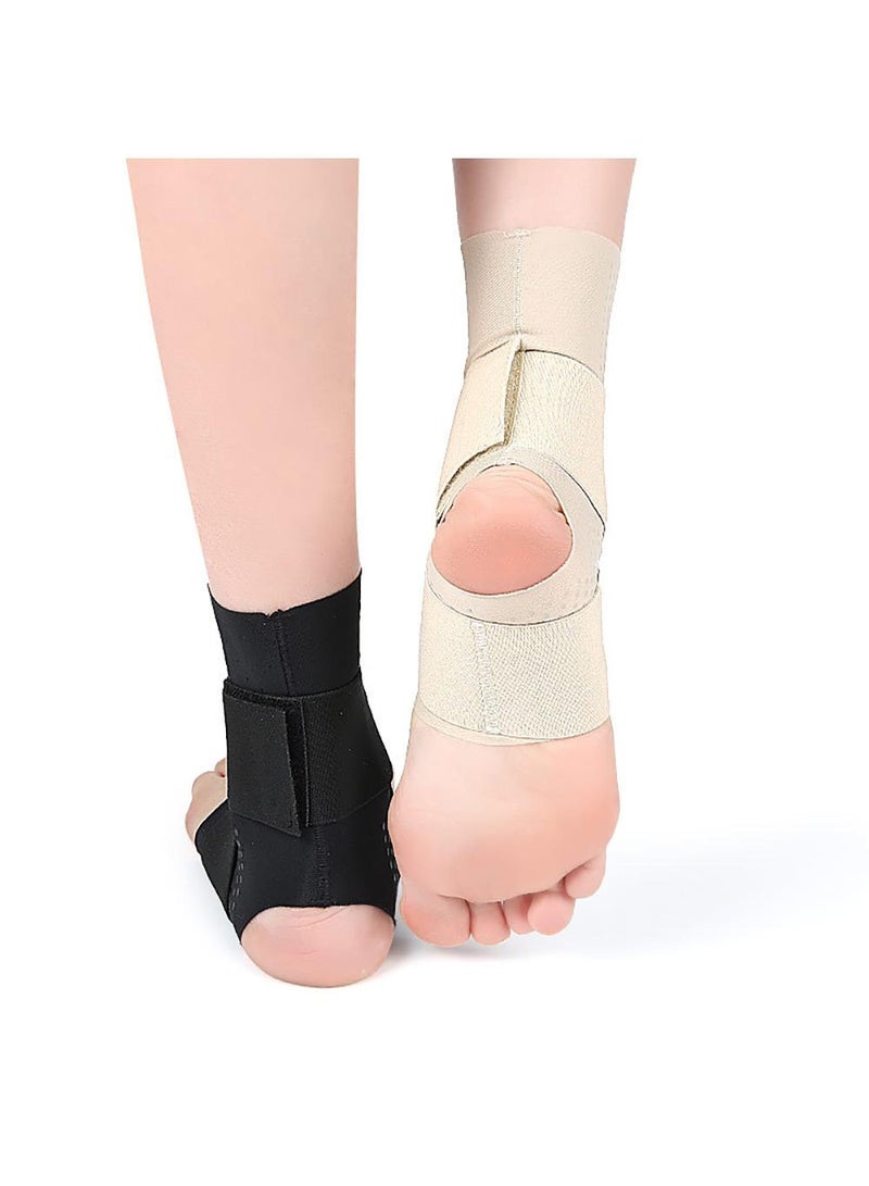 Sweet seven Sports Ankle Brace with Compression Nylon Strap - Football Ankle Protector, Elastic Bandage for Gym Support - Black, Size: Large - Image 5