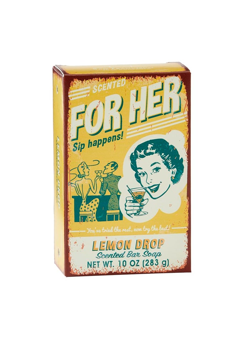 San Francisco Soap Company For Her Cocktail Inspired Soap Bar  LEMON DROP  DyeFree  Luxury Soap Bar for Her No Harmful Chemicals  Good for All Skin Types  Made in the USA  10oz 