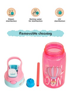 URbazaar 480ml Kids Water Bottle with Straw Leakproof, BPA Free, Suitable for Boys and Girls  - Image 3
