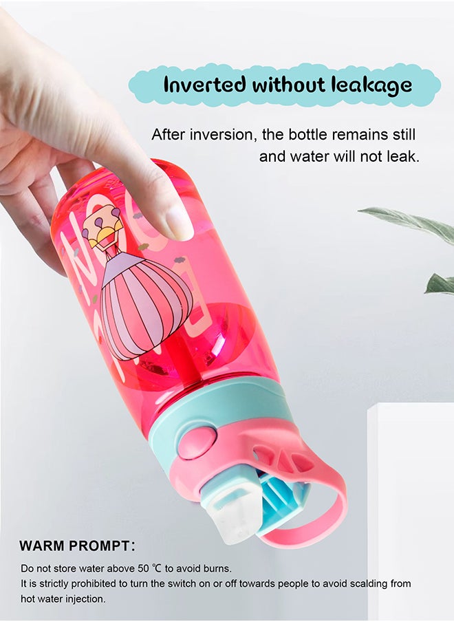 URbazaar 480ml Kids Water Bottle with Straw Leakproof, BPA Free, Suitable for Boys and Girls  - Image 5