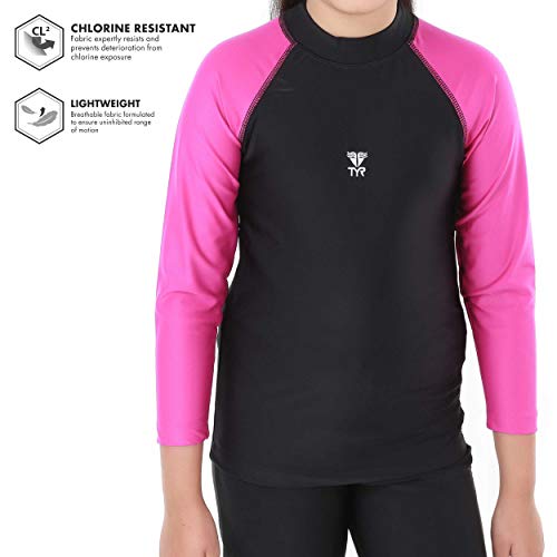 TYR Eco Long Sleeve Women Rashaurd,22(Black-Plum) - Image 5