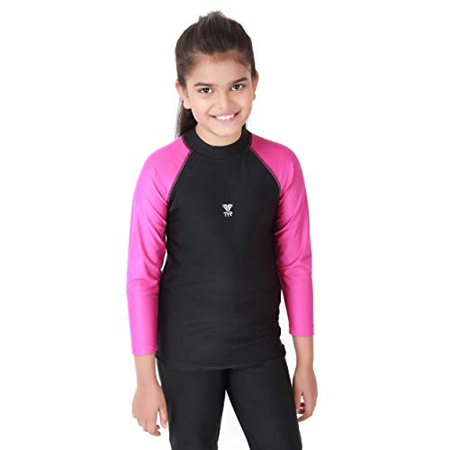 TYR Eco Long Sleeve Women Rashaurd,22(Black-Plum) - Image 1