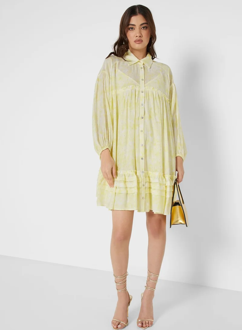 Nocturne Ruffled Mini Dress
