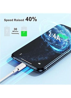 ماركة غير محددة شاحن ايفون بطول 3 قدم، 【معتمد من ابل】، سلك شحن ابل، كيبل لايتنينج الى USB اصلي بطول 3 قدم، كيبل شحن ايفون 3 قدم لايفون 13/12/11/برو/11/XS/ماكس/XR/8/7/6/5/SE ايباد  - Image 2