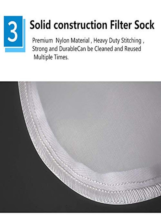 Honritone Nylon Mesh Filter Socks Bag 200 Micron 7 Inch Ring by 16 Inch Long NMO Aquarium Filter Bags -1Pack (200 Micron 7" x 16") - Image 5