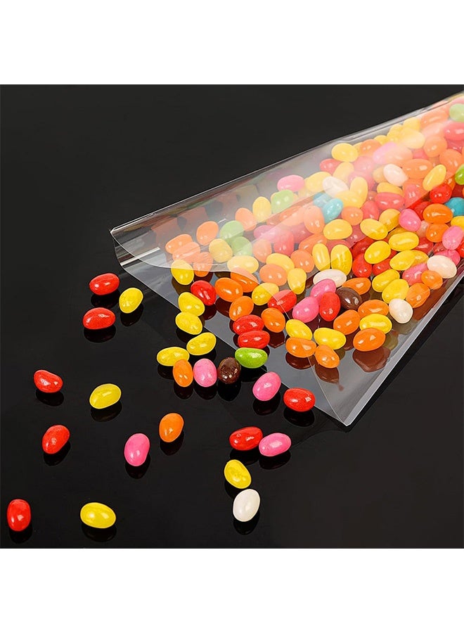 100 Pcs 7 x 12 Inch Cone Shaped Clear Cello Cellophane Treat Bags Medium Transparent Cone Cello Sweet Treat Bags with 100 Pieces Twist Ties - Image 5