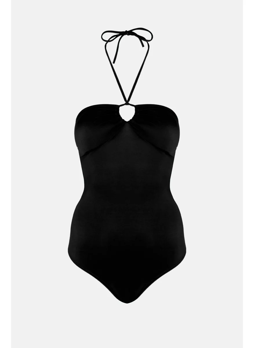 Ayyıldız 79610 Black Strapless Swimsuit