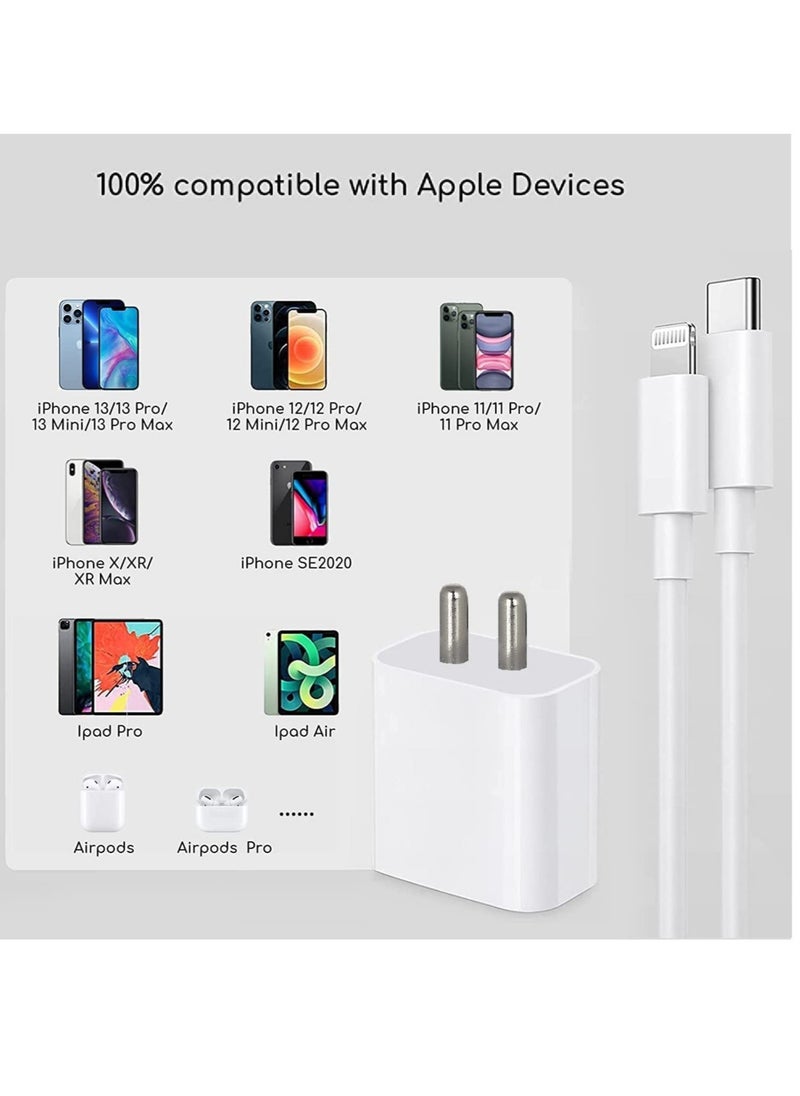 ELTRAZONE - 20W PD Charger for iPhone Original 20W PD Fast Type C Wall Charger with Charging Compatible Compatible with iPhone13/13 Mini Pro Max/12 Pro Max/12 Mini/11 Pro Max/Xs Max/XR/X/8Plus,iPad - Image 1