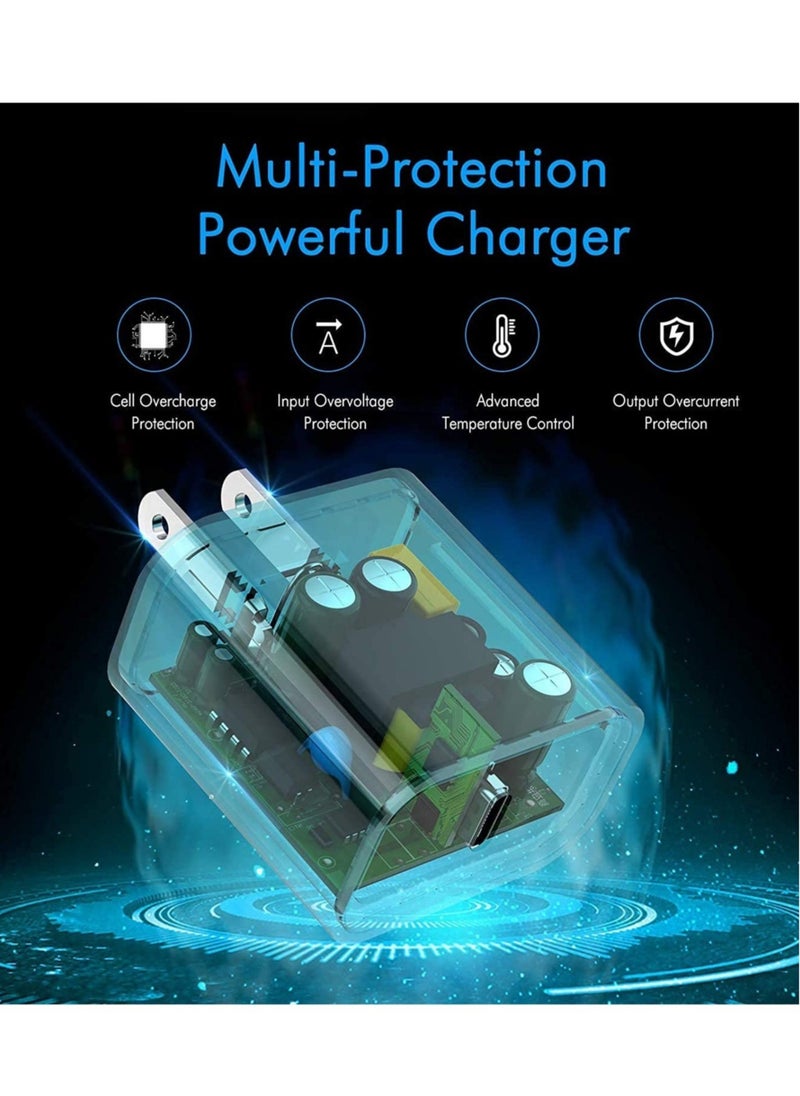 ELTRAZONE - 20W PD Charger for iPhone Original 20W PD Fast Type C Wall Charger with Charging Compatible Compatible with iPhone13/13 Mini Pro Max/12 Pro Max/12 Mini/11 Pro Max/Xs Max/XR/X/8Plus,iPad - Image 1