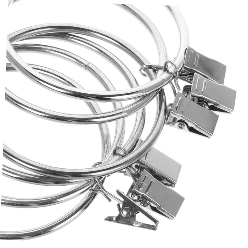 20 Pack Heavy Duty Drapery Clips with Rings Durable Curtain Clips Easy Installation Versatile Design Silver Finish - Image 4