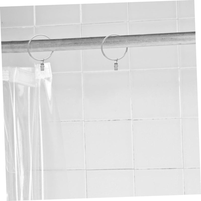 20 Pack Heavy Duty Drapery Clips with Rings Durable Curtain Clips Easy Installation Versatile Design Silver Finish - Image 5