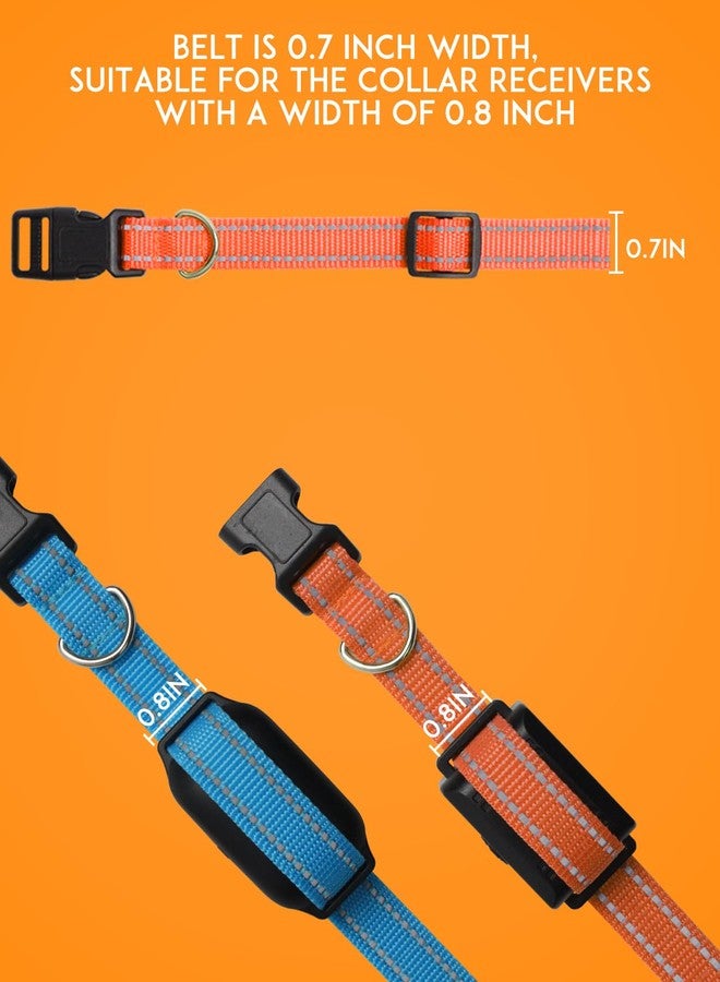 PaiPaitek Dog Collar Replacement Strap, 3/4 x 27 Inch, Reflective Nylon with Metal D-Ring, Compatible with Multiple Training Shock Collars, 2 Pack - Image 3
