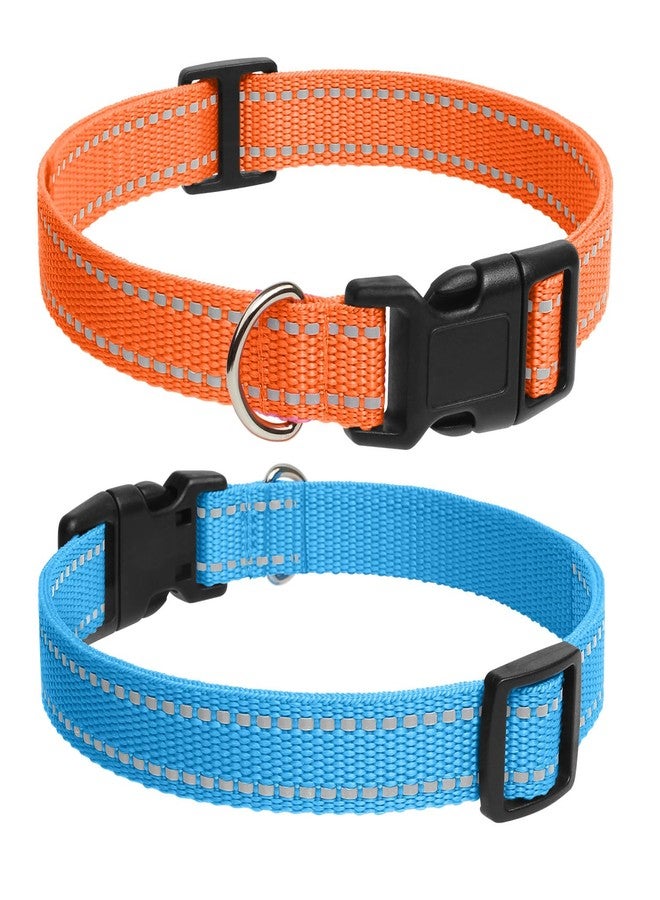 PaiPaitek Dog Collar Replacement Strap, 3/4 x 27 Inch, Reflective Nylon with Metal D-Ring, Compatible with Multiple Training Shock Collars, 2 Pack - Image 1