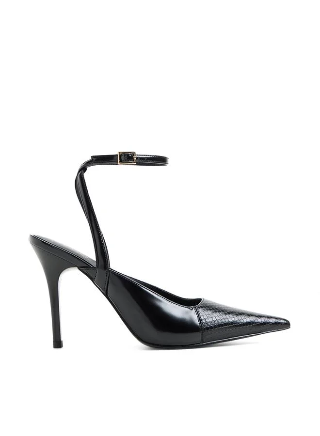 Liseanne Ladies Black Heeled Shoes