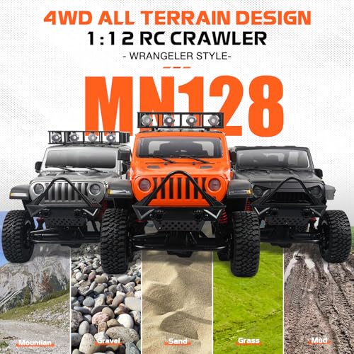 ARRIS سيارة ARRIS 112 RC زاحف MN128 RC 4x4 4WD جيب شاحنة تحكم عن بعد 24GHz مع أضواء LED للبالغين هدايا لعبة RTF من الدرجة الهواية - Image 5