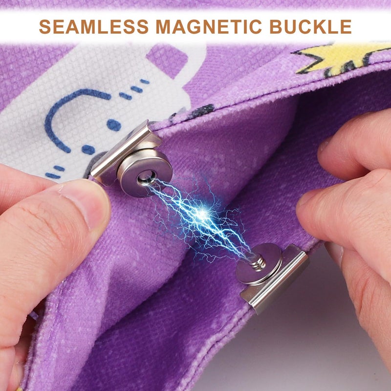 Magnetic Snap Buttons 24 Sets Zinc Alloy No Sew Design - Strong Magnetism Sleek Finish Magnetic Closures for DIY Crafts, Bags, Leatherworking Projects - Image 4