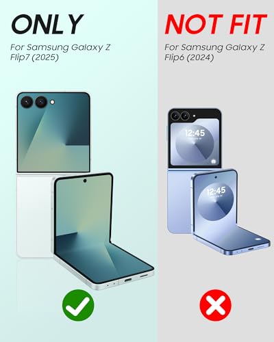 Vizvera for Samsung Galaxy Z Flip 7 Case with Hinge Protection, Built-in Screen Protector Shockproof All-Inclusive Phone Cover for Z Flip 7-Mint Green - Image 2