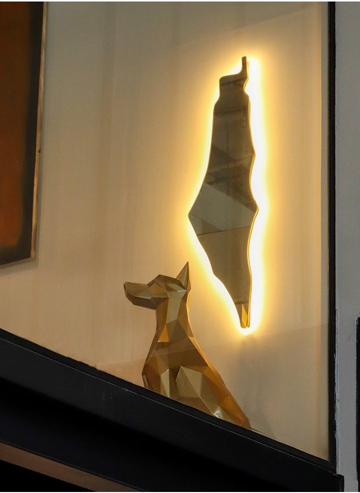Palestine.ME - Palestine Map Mirror | With 3 Color LED Backlight | Wired 220V - Image 1