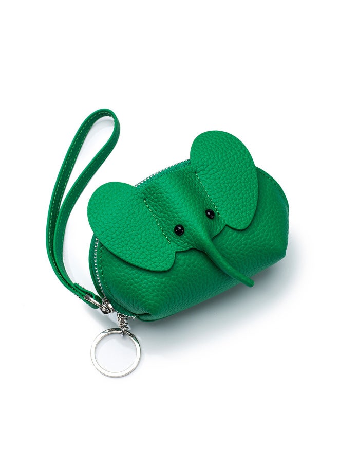 New Bag Creative Card Bag Genuine Leather Elephant Coin Purse Women's Small First Layer Cowhide Clutch Coin Bag