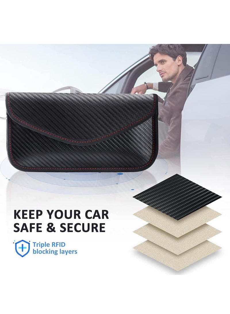 GUDOO Faraday Pouch for Phones and Car Keys Anti-Tracking Mobile Phone Case Car Key Signal Blocker Wallet Smartphone Electronic Devices Anti-Tracking Wallet Black  - Image 5