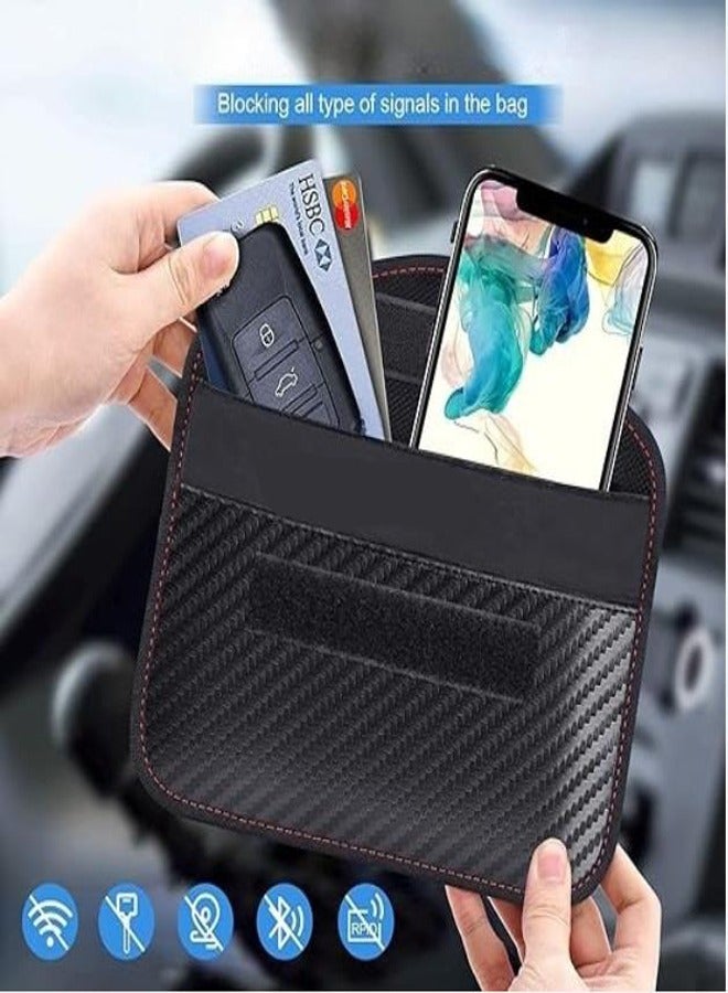 GUDOO Faraday Pouch for Phones and Car Keys Anti-Tracking Mobile Phone Case Car Key Signal Blocker Wallet Smartphone Electronic Devices Anti-Tracking Wallet Black  - Image 2