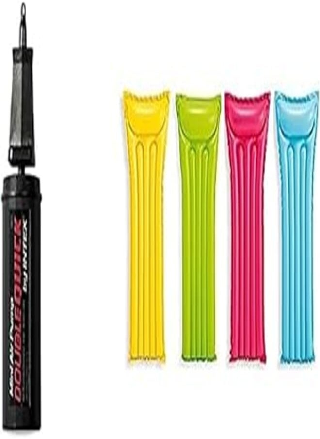 INTEX Bundle Intex 69613 manual air blower-69613 + Intex recreation corp. 59703e floating econo mat - random color 