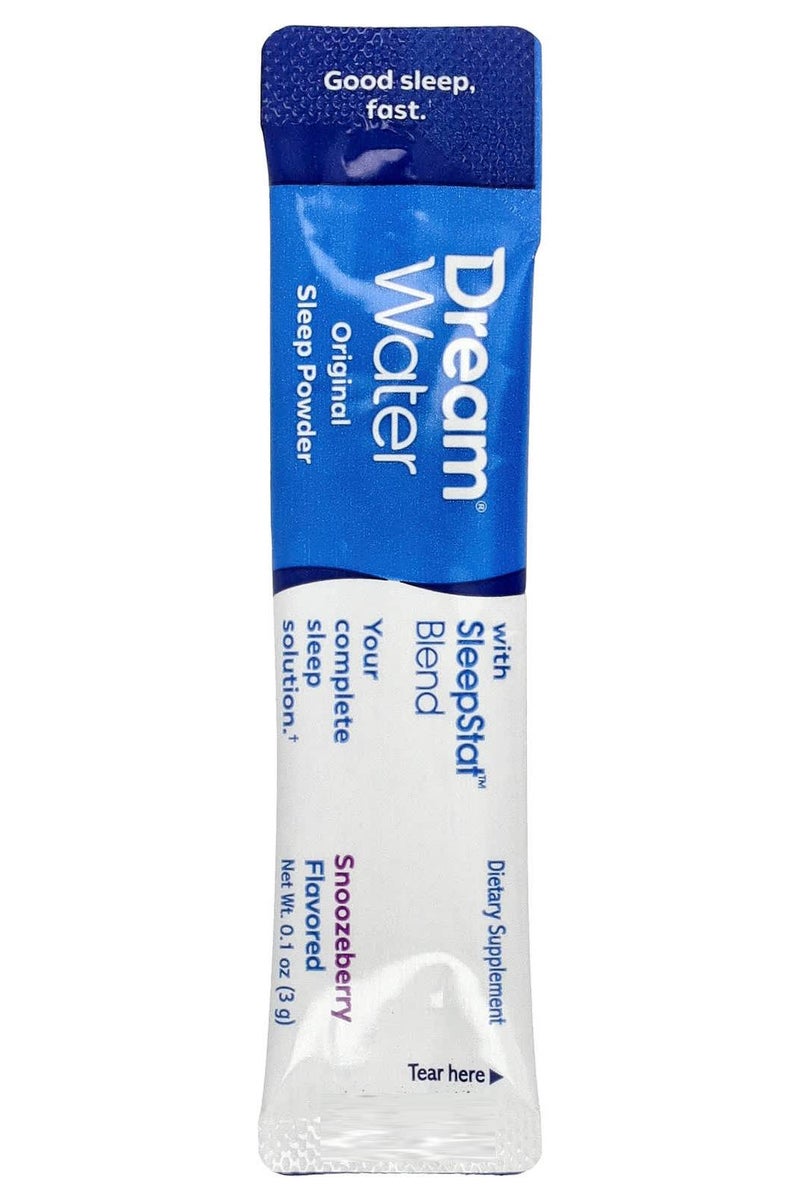 Dream Water Snozzberry Sleep Powder, Dreamwater Raspberry Flavor - 10 Sachets, 3g Each - Image 3