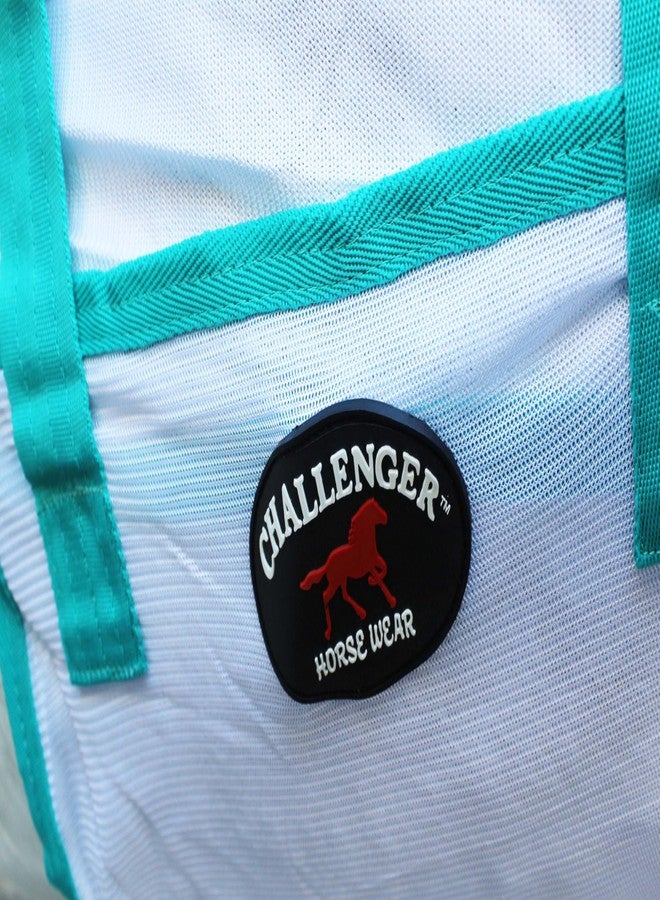 تشالنجر غطاء شبكي خفيف الوزن للخيول بطول 68 بوصة، مناسب لفصل الصيف، أبيض اللون، يسمح بمرور الهواء في فصل الربيع، رقم الموديل 73403B - Image 3