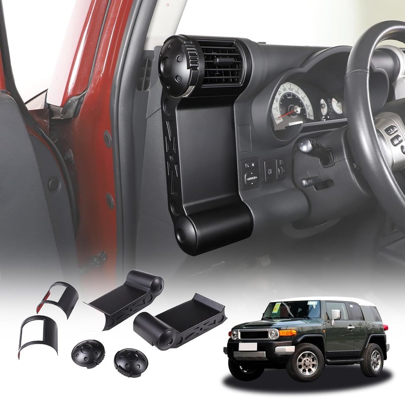 LLKUANG Dashboard Side Air Outlet Frame for Toyota FJ Cruiser 2007-2022 - A/C Air Vent Kit (Matte Black) - Image 1