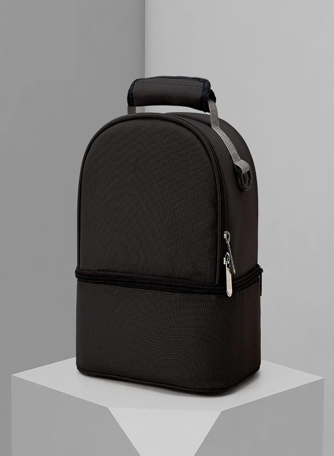 Mancro Breastmilk Cooler Bag with 2 Ice Pack, Fits Baby Bottles Up to 9 Ounce, Breast Milk Cooler for Nursing Mom (Black with 2 Ice) - Image 2