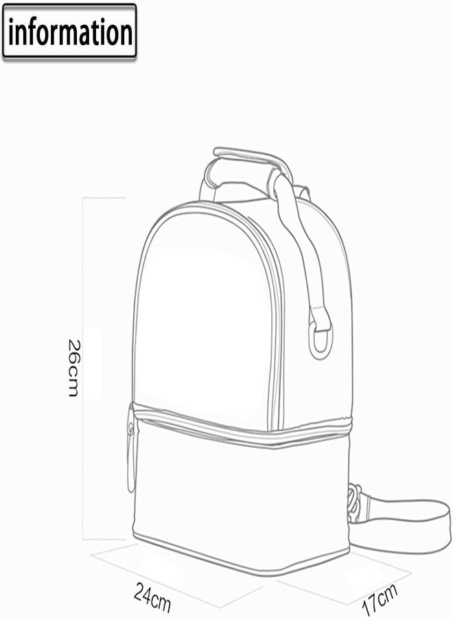 Mancro Breastmilk Cooler Bag with 2 Ice Pack, Fits Baby Bottles Up to 9 Ounce, Breast Milk Cooler for Nursing Mom (Black with 2 Ice) - Image 3