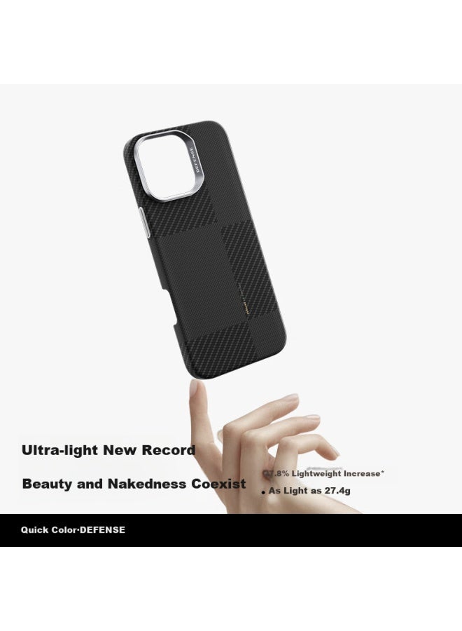 Defense Juesei Magnetic Kevlar Aramid Fiber Ultra-thin Business Luxury Minimalist Protective Case For Apple 16 Pro, New Style For Men And Women, Mondrian - Image 4