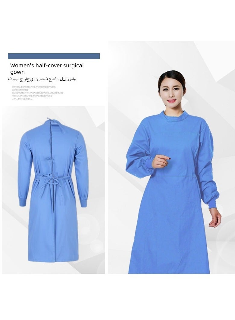 Generic Surgical gown, medical special hand-washing gown, isolation gown, long-sleeved female doctor work clothes, hand-washing clothes, surgical gown (blue)  - Image 1