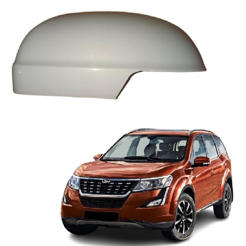 Car Styling Side Mirror Cover/Cap (Indicator Cut Type) compatible with Mahendra XUV 500 2011-2021 Year Model-(UNPAINTED) (LEFT PASSENGER SIDE) - Image 1