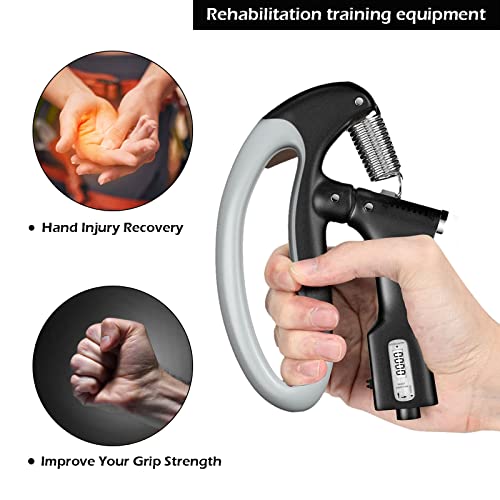 FirstFit Hand Grip Strengthener and Forearm Strengthener with Adjustable Resistance 22-220Lbs with Digital Counter for Strength Muscle Building and Injury Recover For Athletes Sports - Assorted Color - Image 5