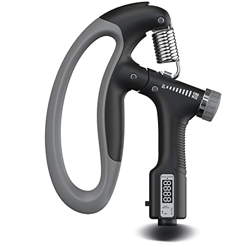 FirstFit Hand Grip Strengthener and Forearm Strengthener with Adjustable Resistance 22-220Lbs with Digital Counter for Strength Muscle Building and Injury Recover For Athletes Sports - Assorted Color - Image 1
