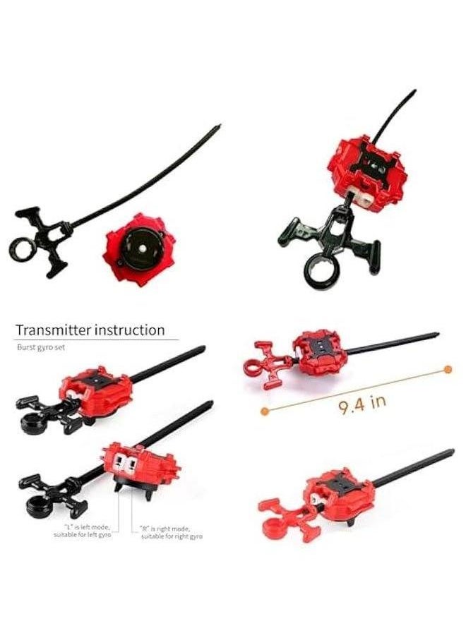 null - Bey Gyro Blades Launcher and Grip Sparking Battling Burst String Power Ripcord Left & Right LR Two-Way Spin Top Compatible with All Series (B-11+LR Ripper-Red) - Image 1