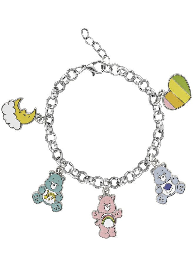 SALLY ROSE Care Bears Charm Bracelet Official License, 6.7" Fashion Jewelry Care Bears Charm Bracelets - Image 1